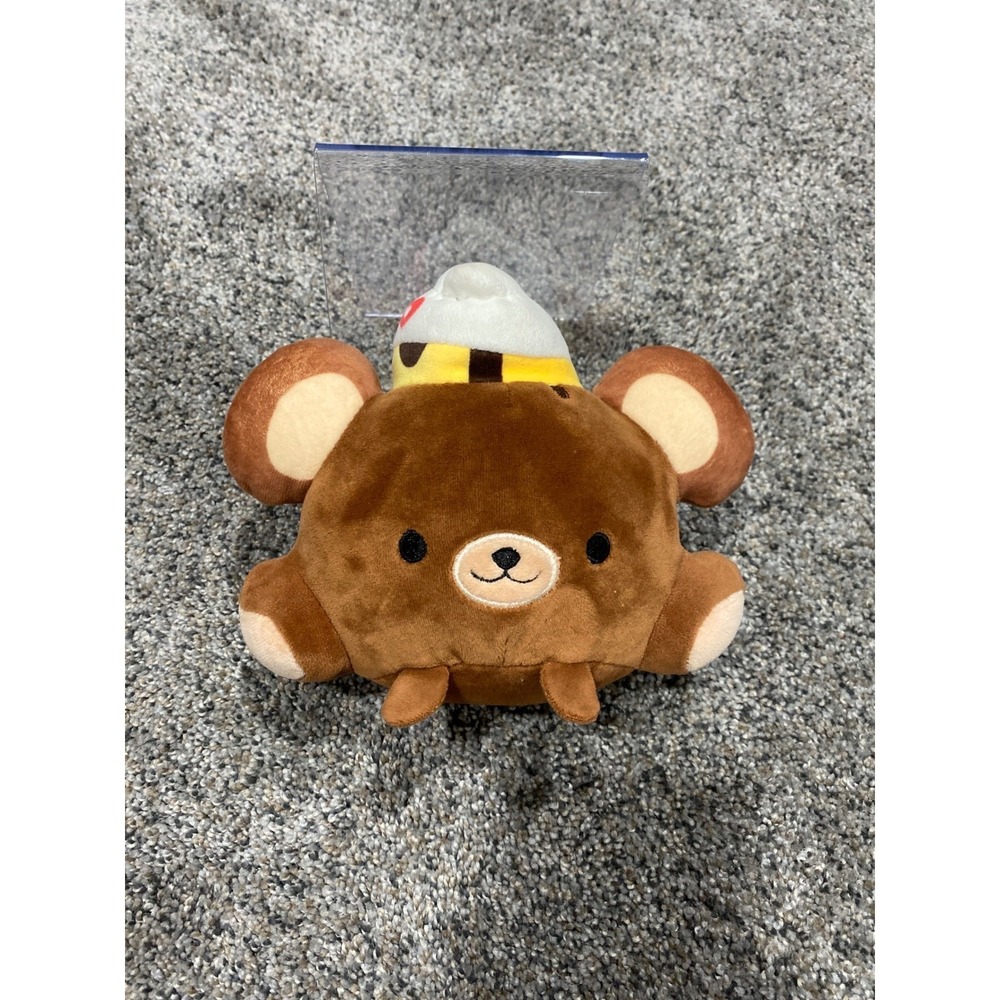 Rilakkuma Pudding Flan Costume Bear Plush 6 Inch Brown San-X Kawaii Collectible